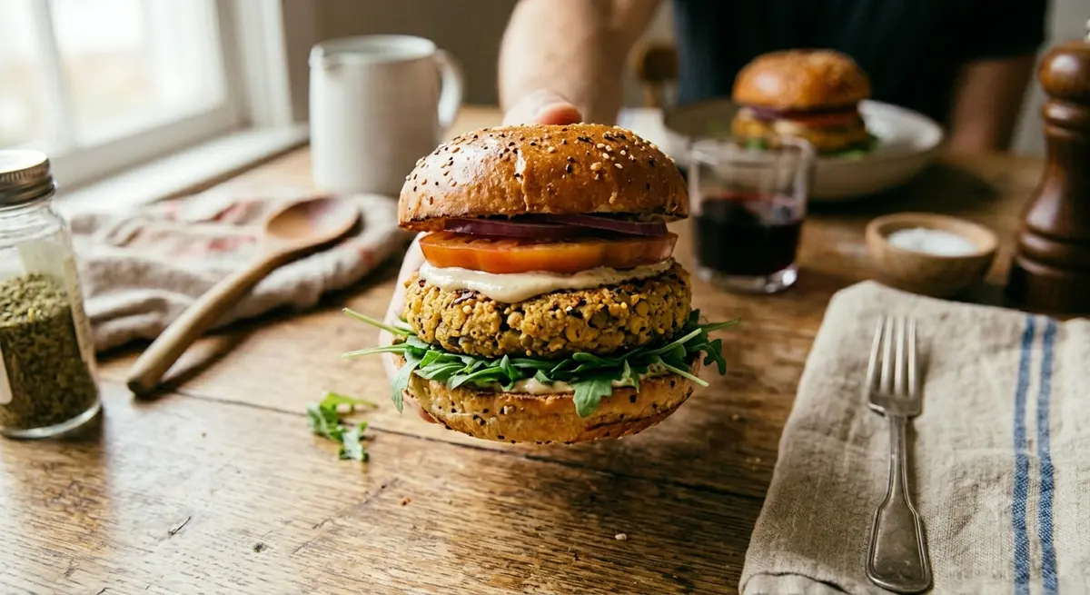 High Protein Chickpea Burger
